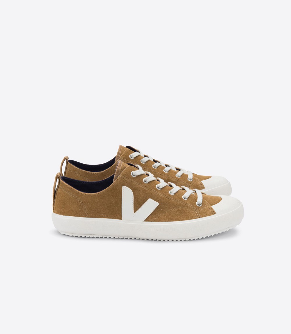 Veja Trainers Mens Brown/White - Nova Suede - VEDS-67349